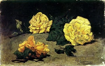Trois roses 1898 Cubist Oil Paintings